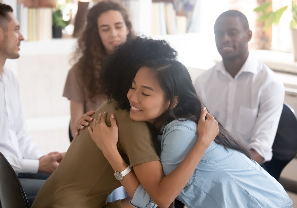 A supportive hug